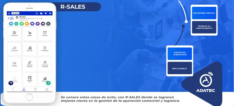 Aplicación móvil para personal en campo R-Sales se constituye como una solución ideal para controlar y gestionar fuerza de ventas externa