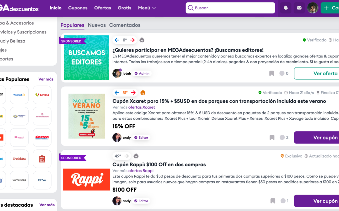 Nace MEGAdescuentos, la red social de descuentos gratis que premia por participar