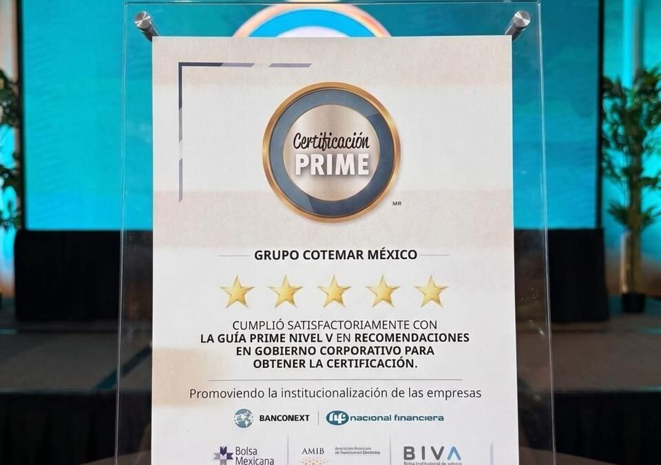 Grupo Cotemar alcanza la Certificación PRIME Nivel V Estrellas, reconocimiento a su gobierno corporativo