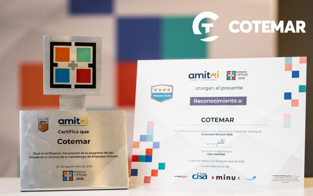 Cotemar obtiene la Certificación AMITAI® / Empresas+Éticas® y se posiciona en el Ranking E+E 2026